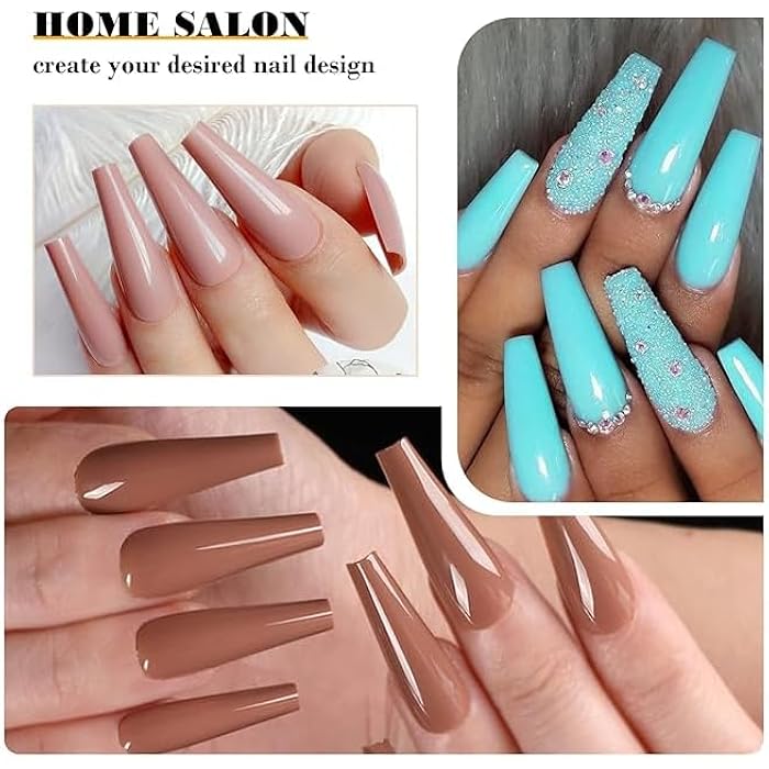 Generic 24 Color Press On Nails, 576 Pcs Glossy Solid Straight False Nails, Full Cover Acrylic Tips, DIY Nails - SHAPE H - Image 4